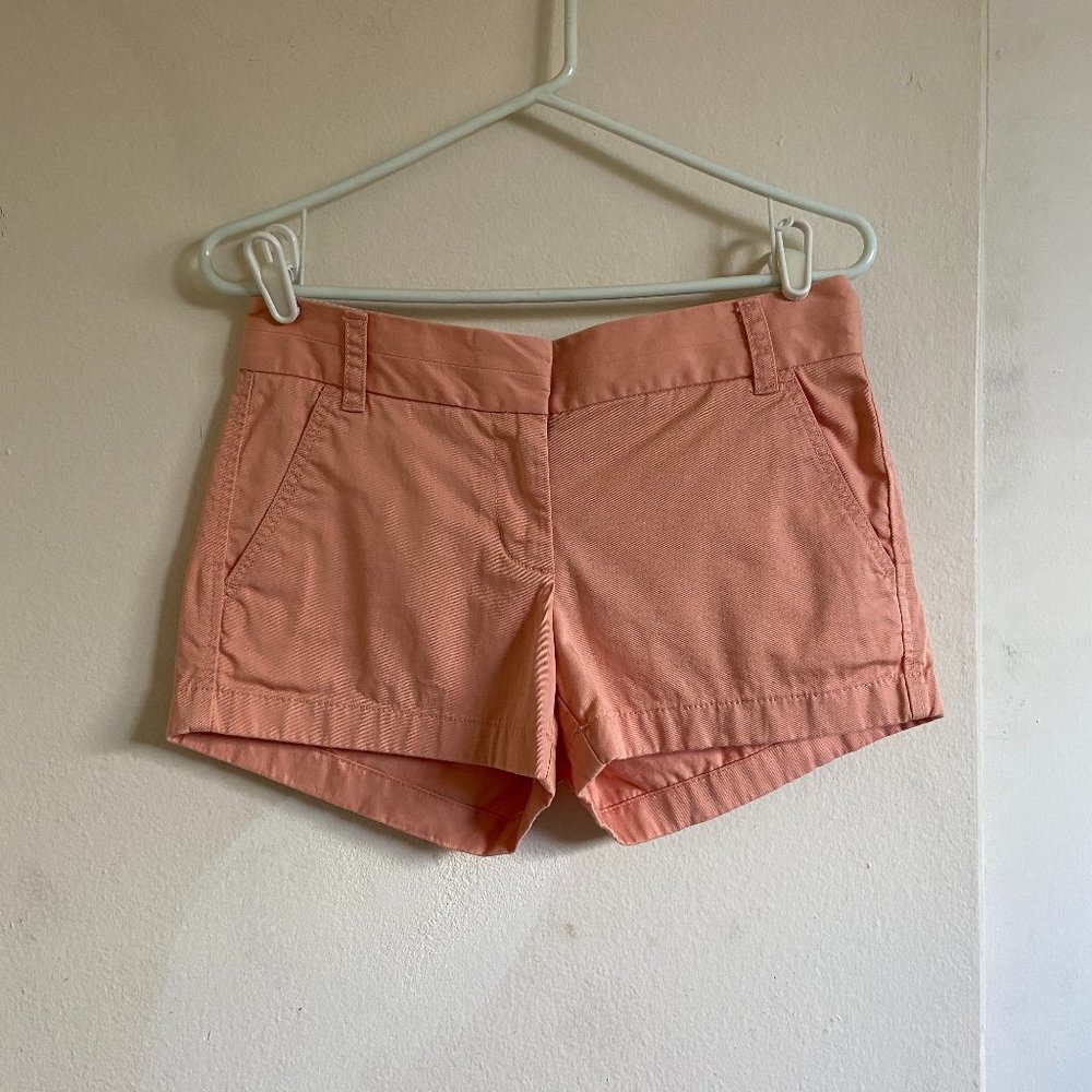 J. Crew Chino Broken-In Shorts -- Peach/Pink Size 2
